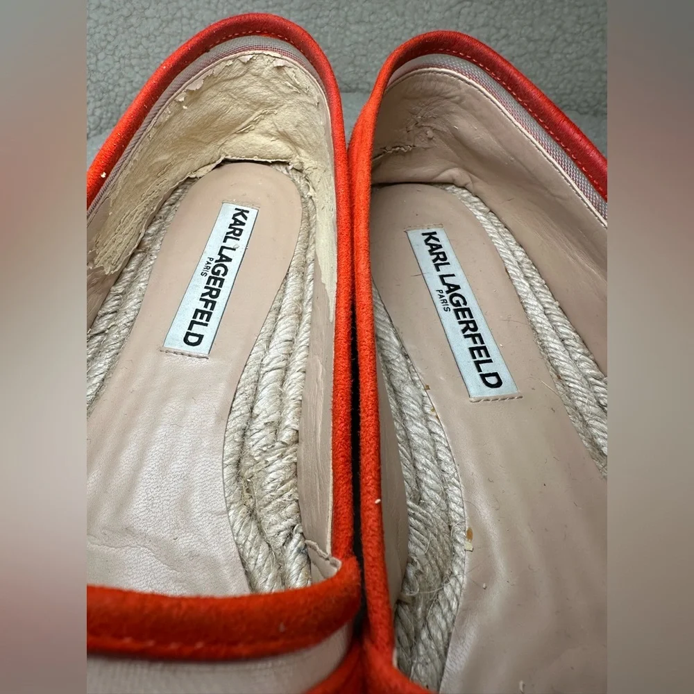 Karl Lagerfeld Paris Alaine espadrilles orange‎ slip-on loafer spring summer 9